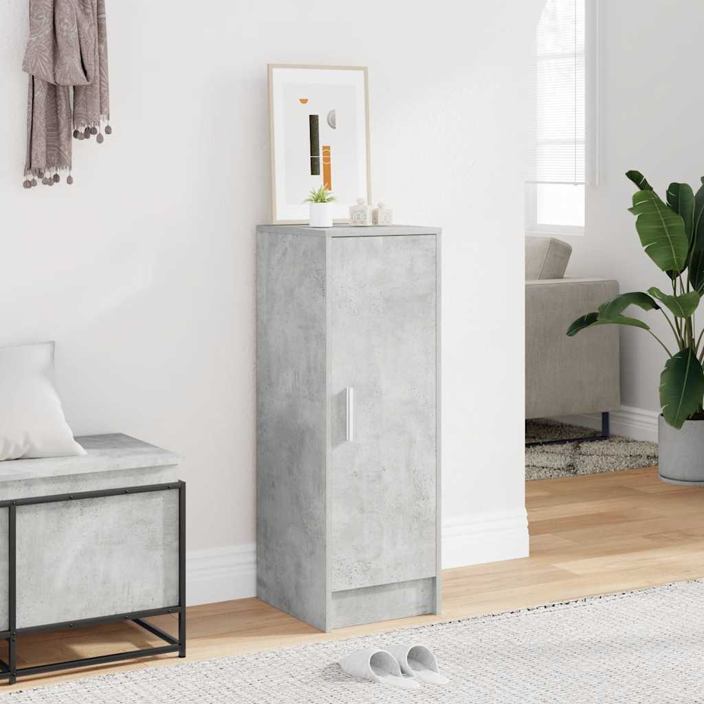 808976 vidaXL Shoe Cabinet Concrete Grey 32x35x92 cm Engineered Wood