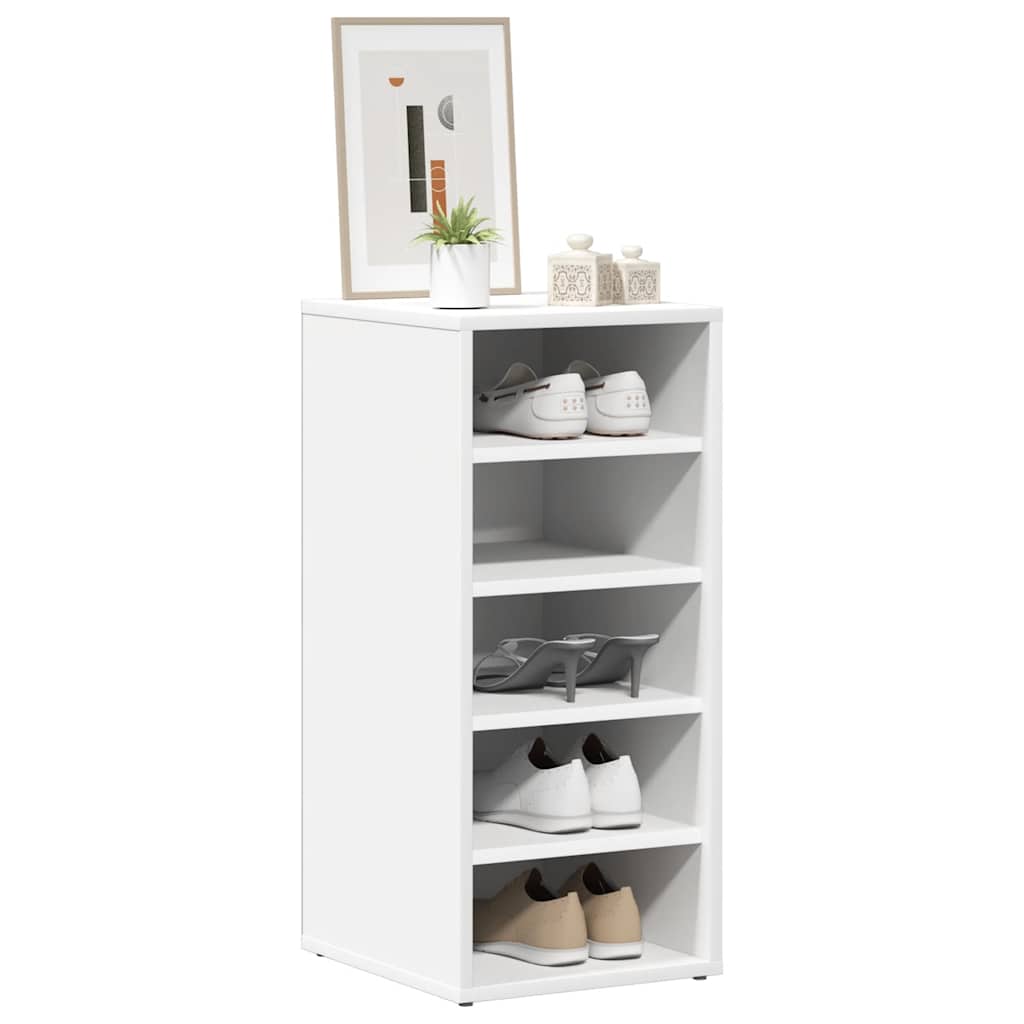 808981 vidaXL Shoe Cabinet White 31,5x35x70 cm Engineered Wood