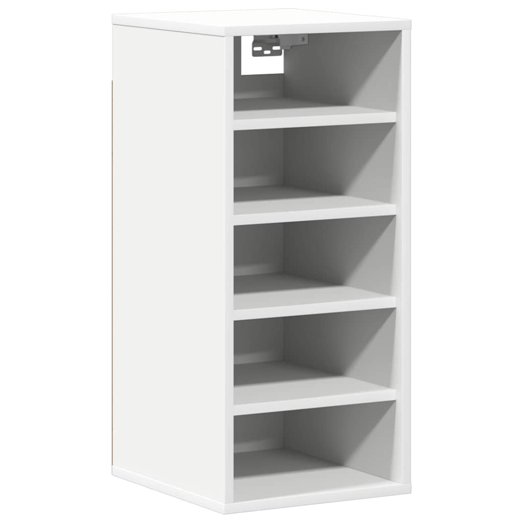 808982 vidaXL Shoe Cabinets 2 pcs White 31,5x35x70 cm Engineered Wood