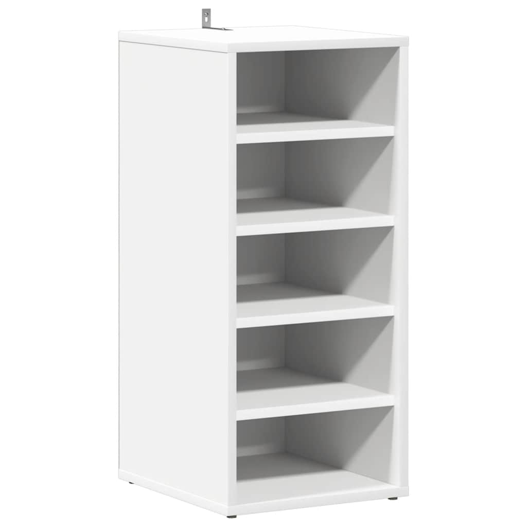 808982 vidaXL Shoe Cabinets 2 pcs White 31,5x35x70 cm Engineered Wood