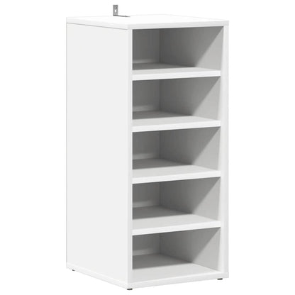 808982 vidaXL Shoe Cabinets 2 pcs White 31,5x35x70 cm Engineered Wood