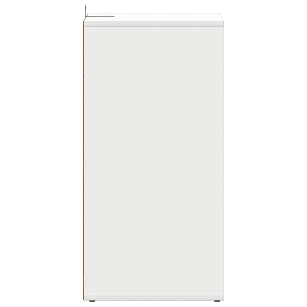 808982 vidaXL Shoe Cabinets 2 pcs White 31,5x35x70 cm Engineered Wood