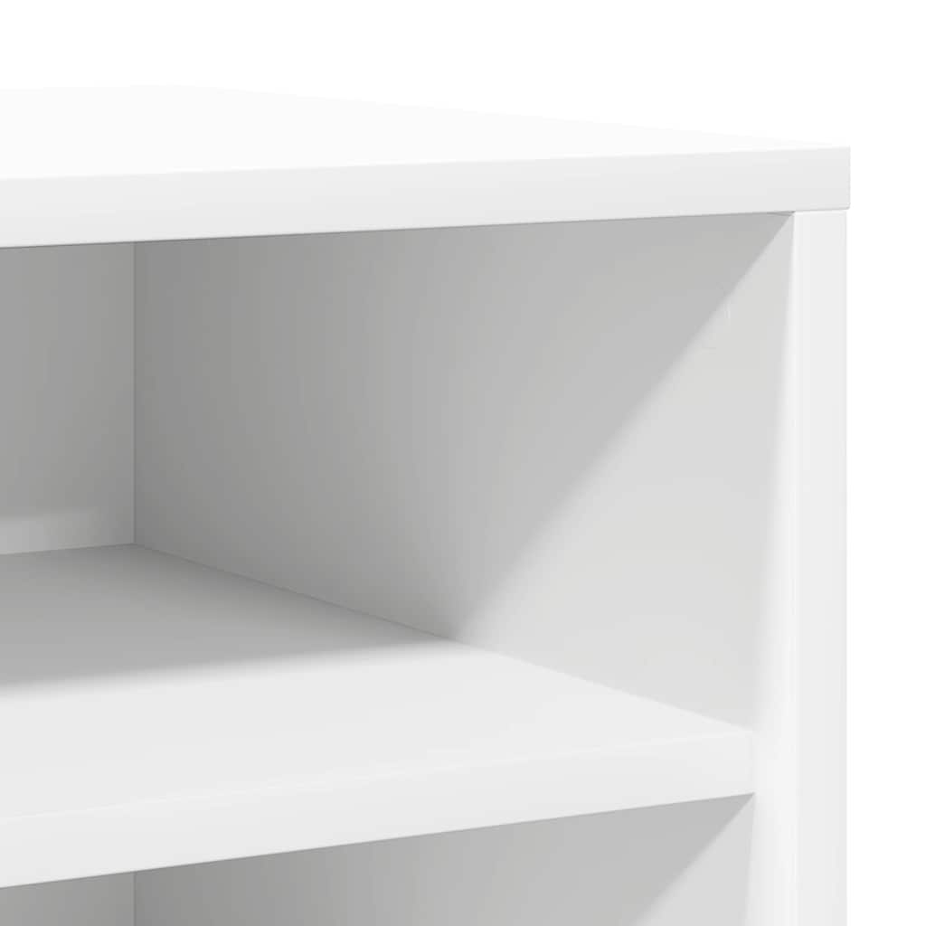 808982 vidaXL Shoe Cabinets 2 pcs White 31,5x35x70 cm Engineered Wood