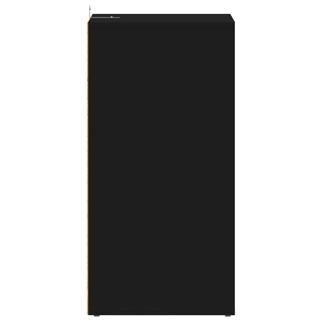 808983 vidaXL Shoe Cabinet Black 31,5x35x70 cm Engineered Wood