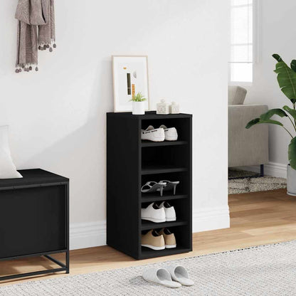 808983 vidaXL Shoe Cabinet Black 31,5x35x70 cm Engineered Wood