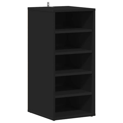 808984 vidaXL Shoe Cabinets 2 pcs Black 31,5x35x70 cm Engineered Wood