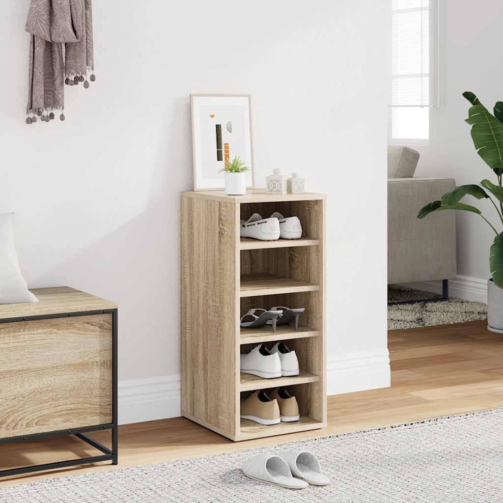 808987 vidaXL Shoe Cabinet Sonoma Oak 31,5x35x70 cm Engineered Wood