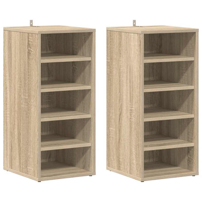 808988 vidaXL Shoe Cabinets 2 pcs Sonoma Oak 31,5x35x70 cm Engineered Wood
