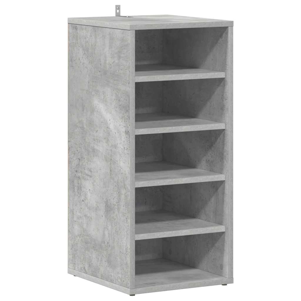 808989 vidaXL Shoe Cabinet Concrete Grey 31,5x35x70 cm Engineered Wood