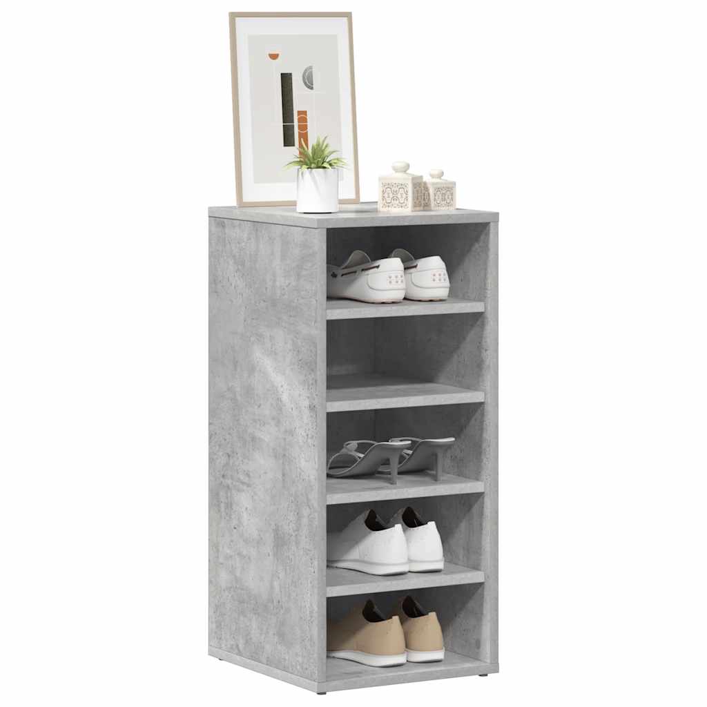 808989 vidaXL Shoe Cabinet Concrete Grey 31,5x35x70 cm Engineered Wood