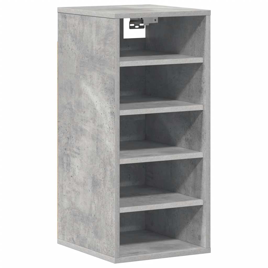 808989 vidaXL Shoe Cabinet Concrete Grey 31,5x35x70 cm Engineered Wood