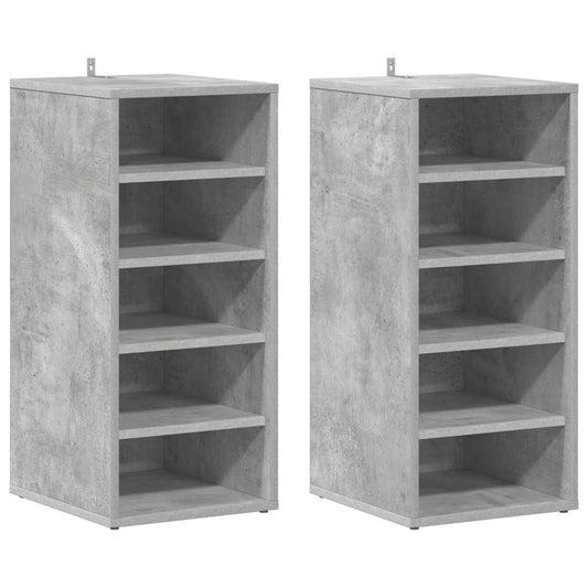 Shoe cabinets 31.5 x 35 x 70 cm Concrete Grey 5 pairs of shoes