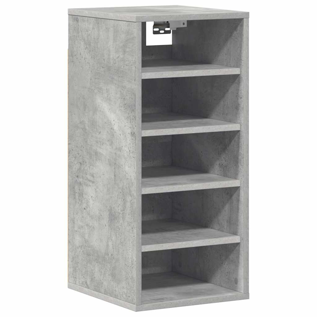 808990 vidaXL Shoe Cabinets 2 pcs Concrete Grey 31,5x35x70 cm Engineered Wood