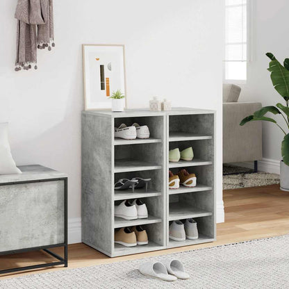 808990 vidaXL Shoe Cabinets 2 pcs Concrete Grey 31,5x35x70 cm Engineered Wood
