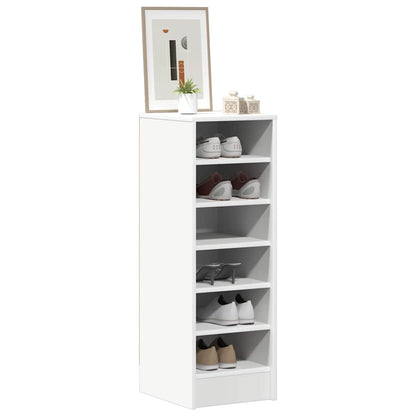 808999 vidaXL Shoe Cabinet White 31,5x35x90 cm Engineered Wood