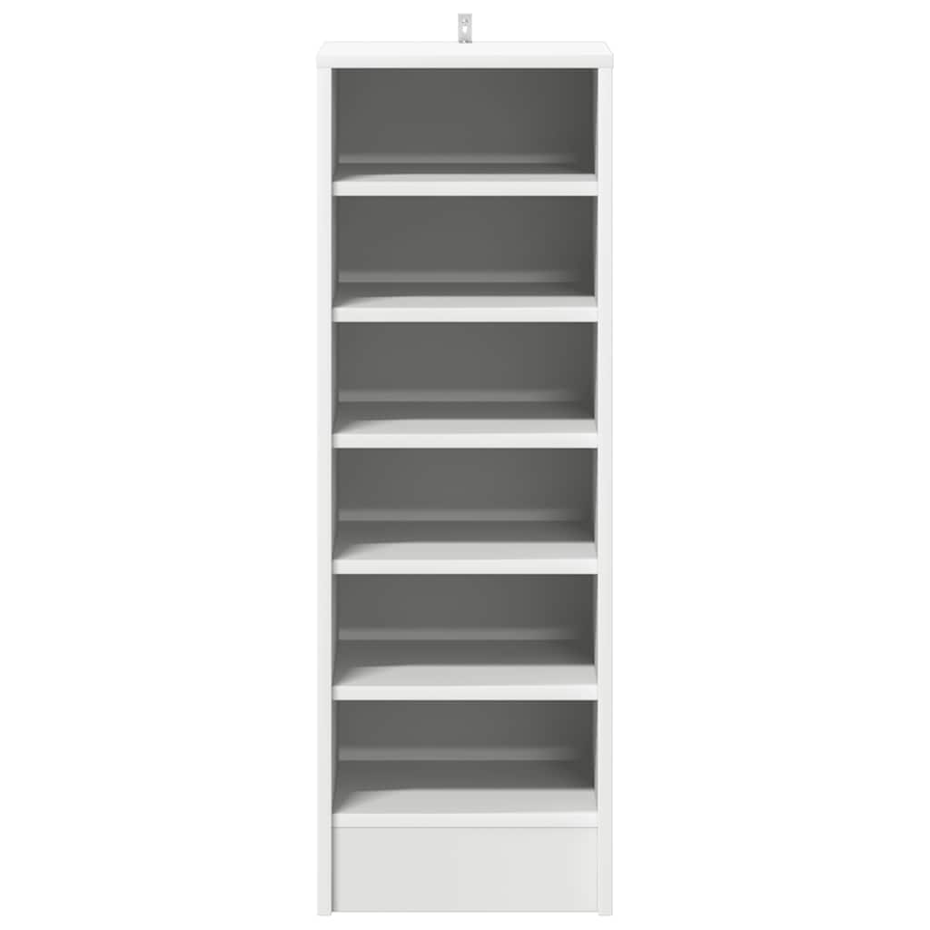 808999 vidaXL Shoe Cabinet White 31,5x35x90 cm Engineered Wood