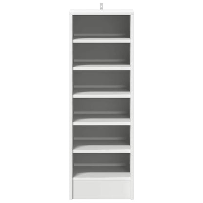 808999 vidaXL Shoe Cabinet White 31,5x35x90 cm Engineered Wood