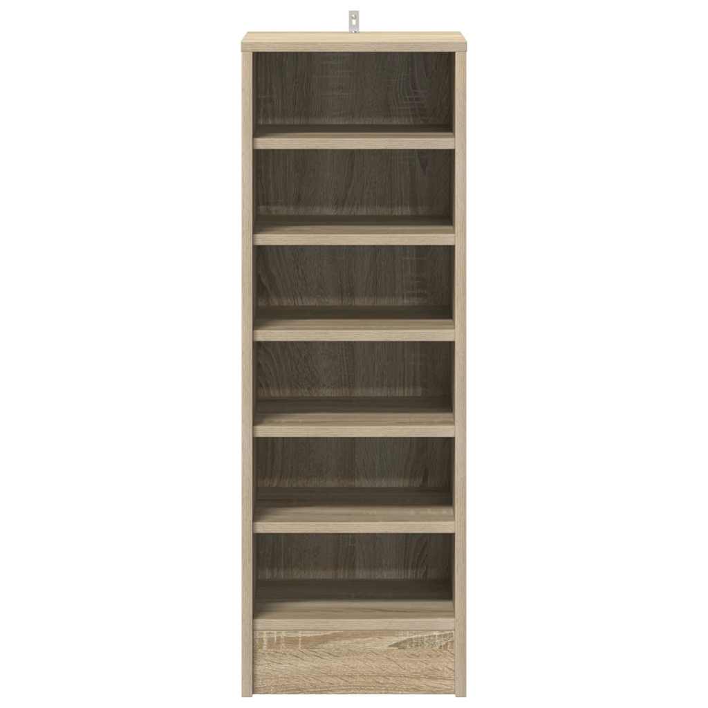 809002 vidaXL Shoe Cabinet Sonoma Oak 31,5x35x90 cm Engineered Wood