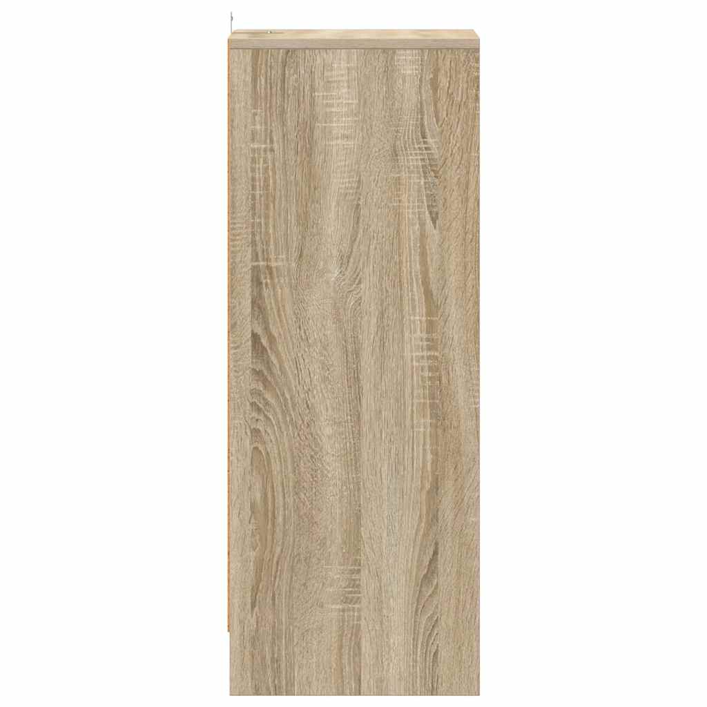 809002 vidaXL Shoe Cabinet Sonoma Oak 31,5x35x90 cm Engineered Wood