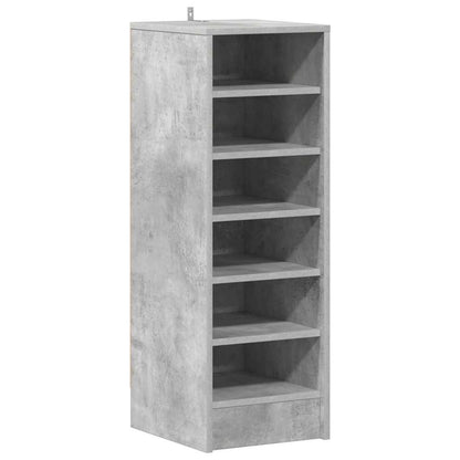809003 vidaXL Shoe Cabinet Concrete Grey 31,5x35x90 cm Engineered Wood