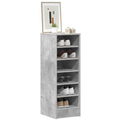 809003 vidaXL Shoe Cabinet Concrete Grey 31,5x35x90 cm Engineered Wood