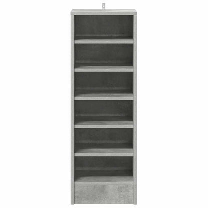 809003 vidaXL Shoe Cabinet Concrete Grey 31,5x35x90 cm Engineered Wood