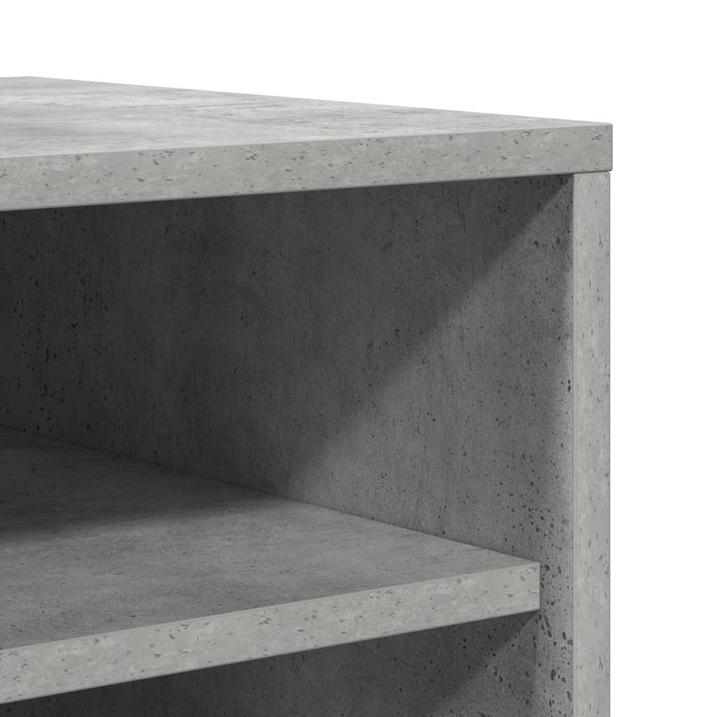809003 vidaXL Shoe Cabinet Concrete Grey 31,5x35x90 cm Engineered Wood
