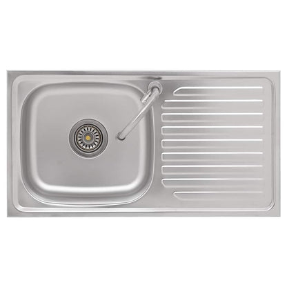 Camping Sink Single Basin with Tap Stainless Steel