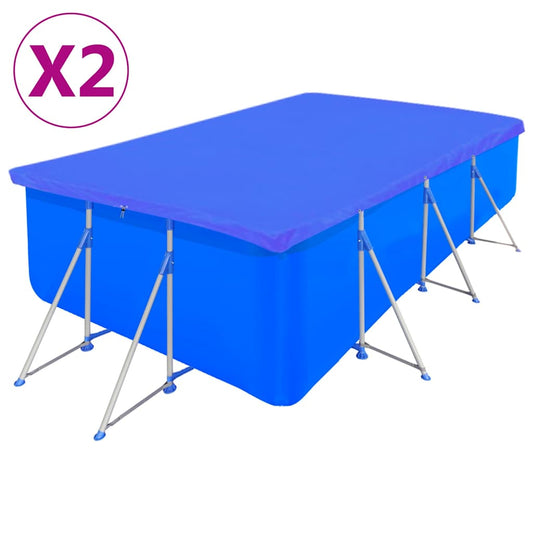 Pool Cover | Set of 2 | Dark blue | Polyethylene | Large
