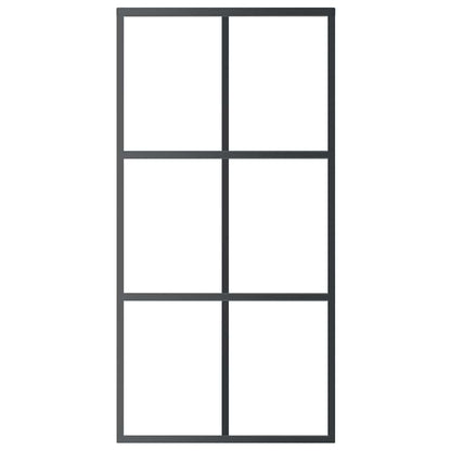 Sliding Door with Hardware Set ESG Glass&Aluminium 102x205 cm