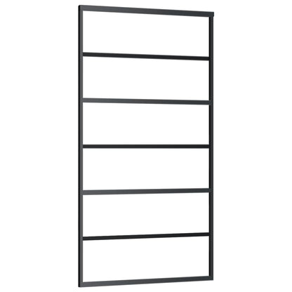 Sliding Door with Hardware Set ESG Glass&Aluminium 102x205 cm