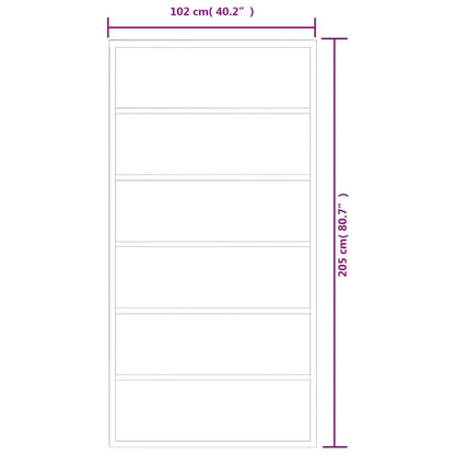 Sliding Door with Hardware Set ESG Glass&Aluminium 102x205 cm