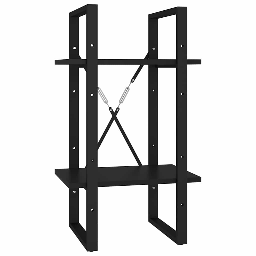 5-Tier Book Cabinet Black 15.7"x11.8"x68.9" Engineered Wood