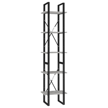 Book Cabinet Concrete Grey Engineered wood, Metal Book Cabinet