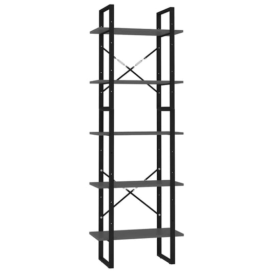 Book Cabinet | Grey | Engineered Wood, Metal | Medium | Book Cabinet