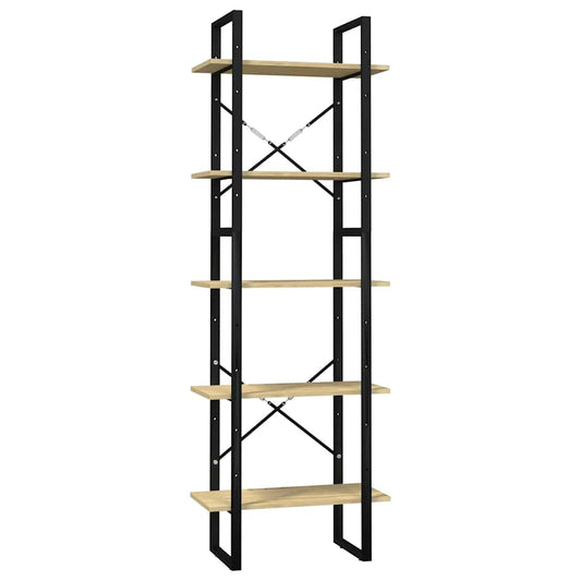 Book Cabinet | Pinewood and Black | Pinewood and Metal | Large