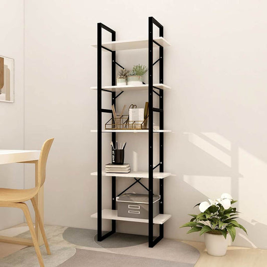 Book Cabinet | White | Pinewood, metal | Medium | Book Cabinet