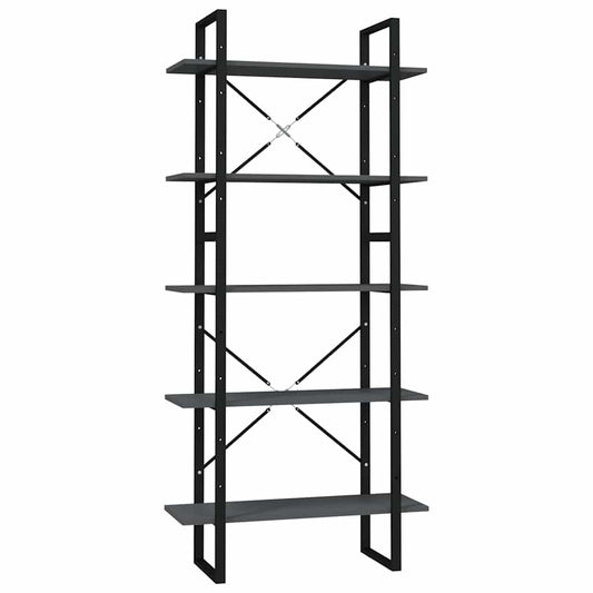 Book Cabinet | Grey | Engineered wood, metal | Large | Bookshelf