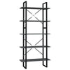 5-Tier Book Cabinet Grey 80x30x175 cm Engineered Wood