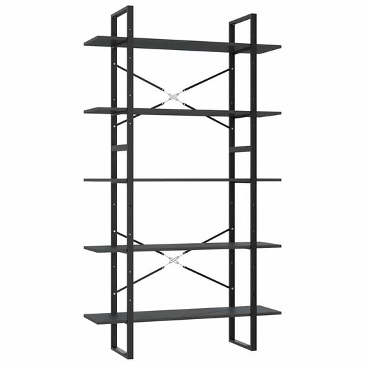 Book Cabinet | Grey | Engineered wood and metal | Large | Book Cabinet