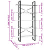 5-Tier Book Cabinet White 100x30x175 cm Pinewood