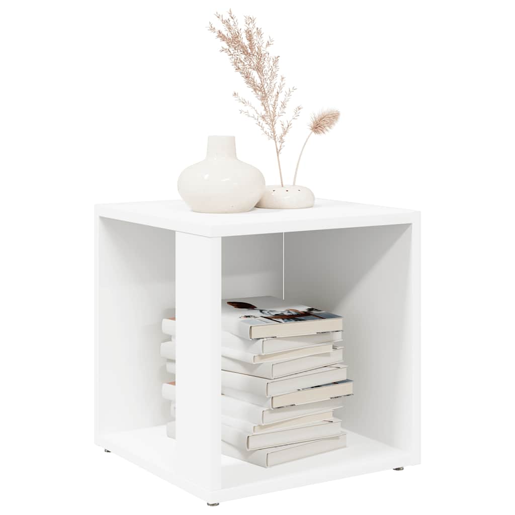 809008 vidaXL Side Table White 33x33x34,5 cm Engineered Wood