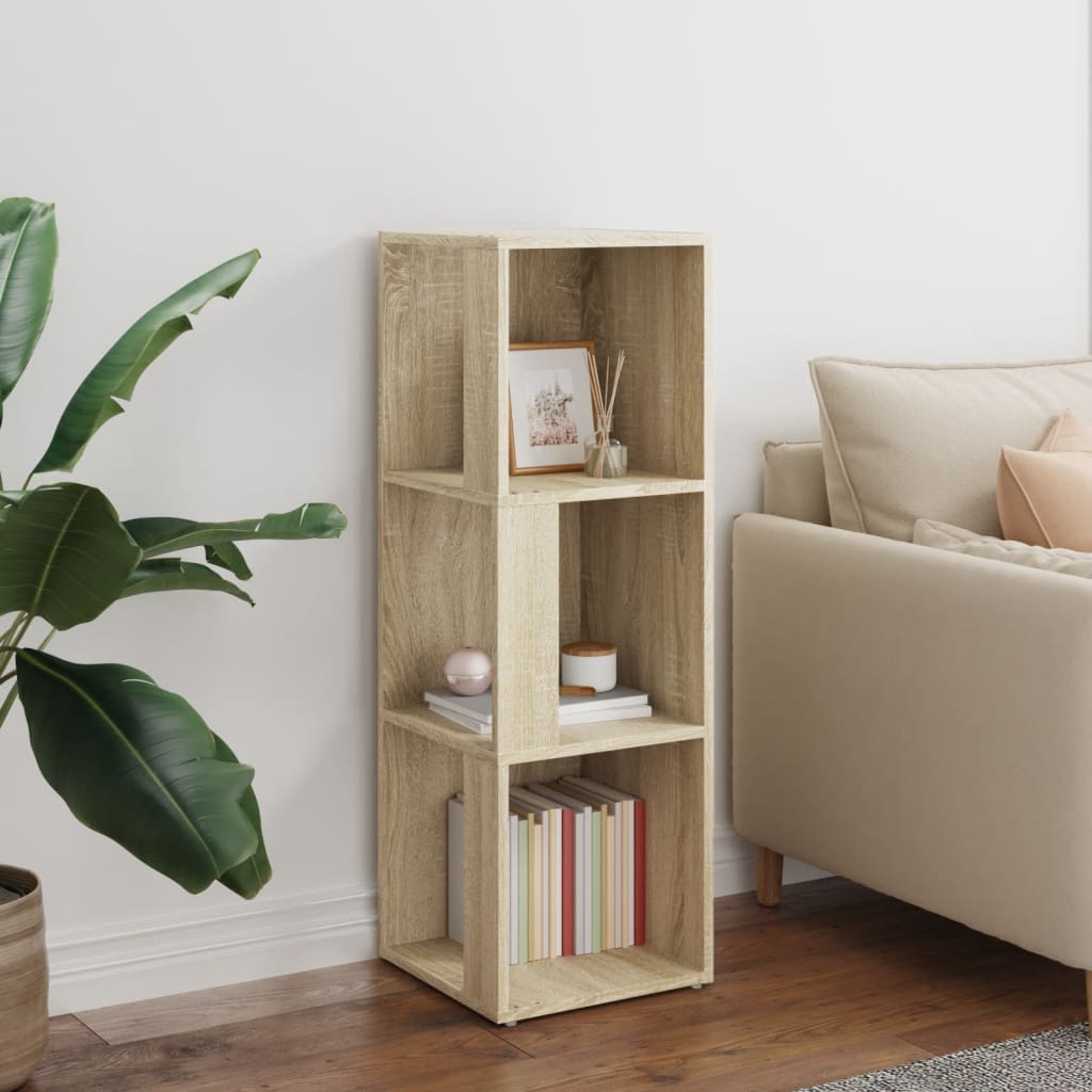 809029 vidaXL Corner Cabinet Sonoma Oak 33x33x100 cm Engineered Wood