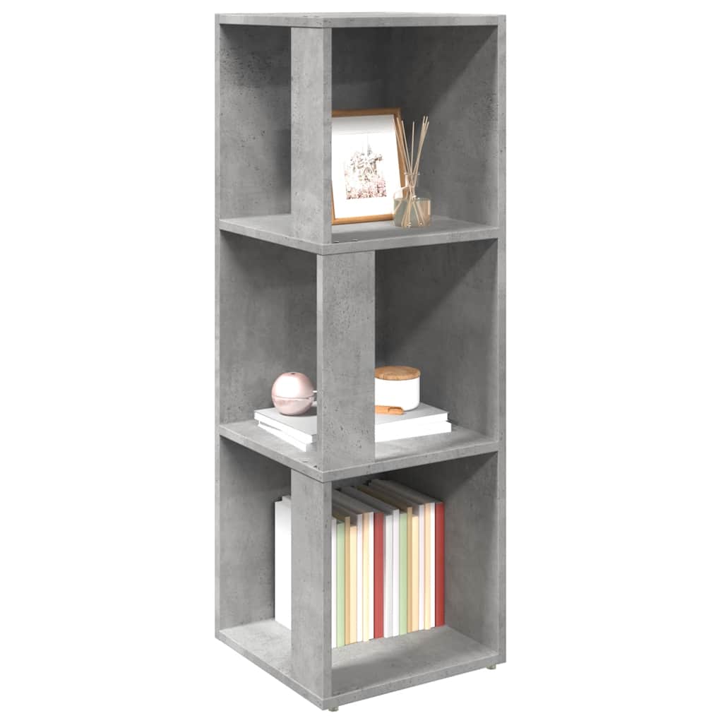 809030 vidaXL Corner Cabinet Concrete Grey 33x33x100 cm Engineered Wood