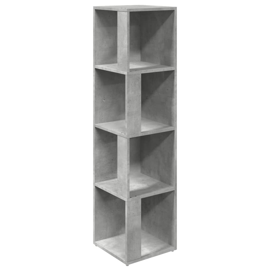 809039 vidaXL Corner Cabinet Concrete Grey 33x33x132 cm Engineered Wood