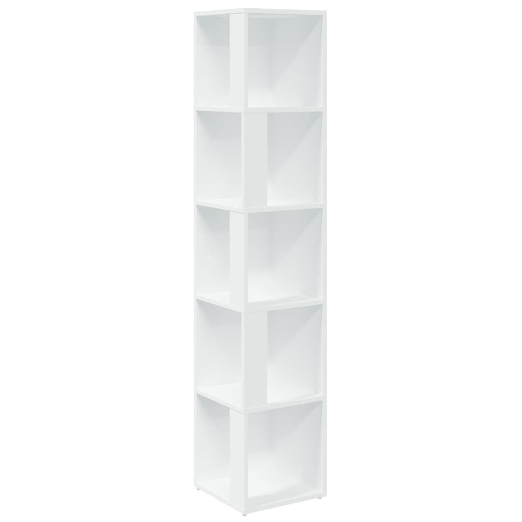 809044 vidaXL Corner Cabinet White 33x33x164,5 cm Engineered Wood