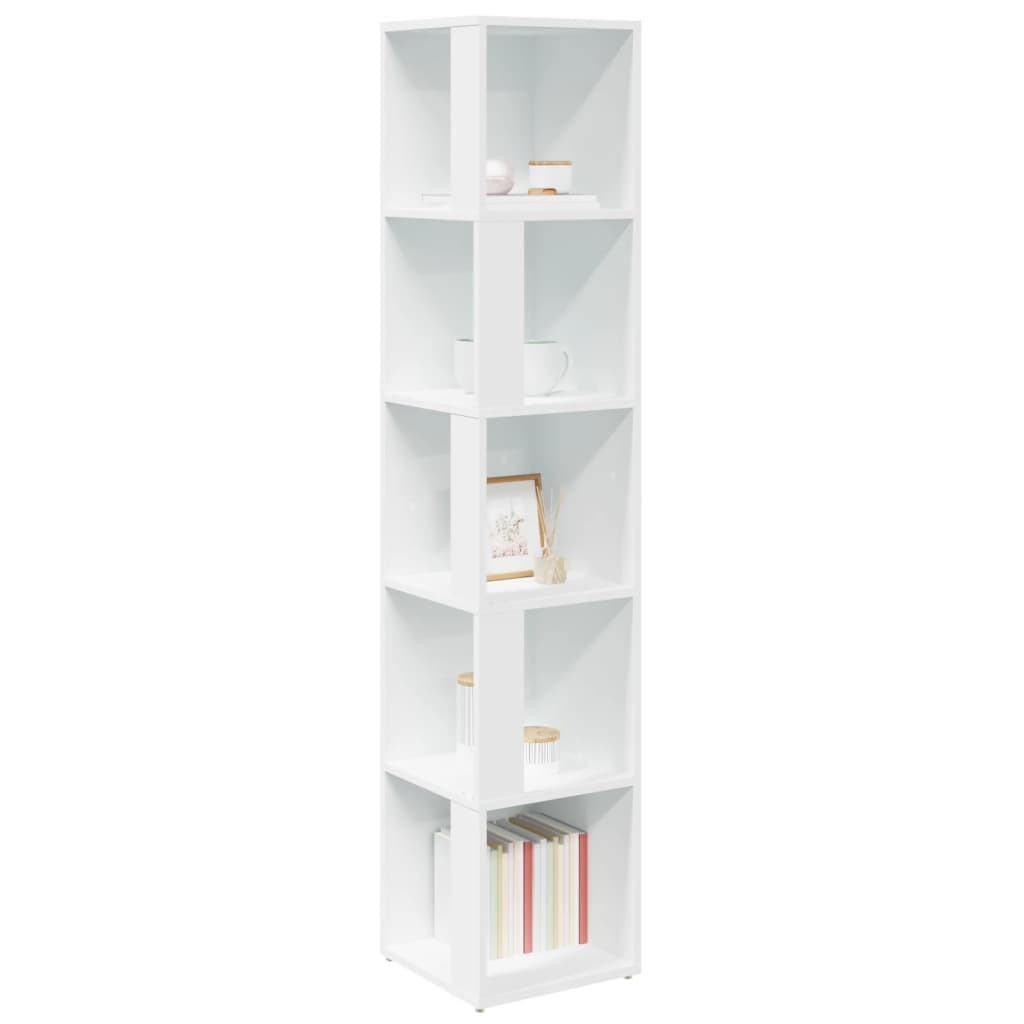 809044 vidaXL Corner Cabinet White 33x33x164,5 cm Engineered Wood