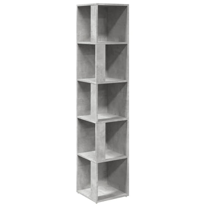 809048 vidaXL Corner Cabinet Concrete Grey 33x33x164,5 cm Engineered Wood