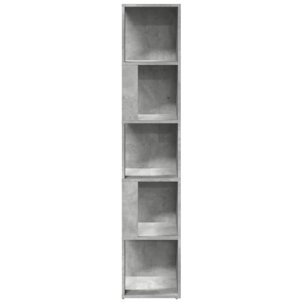 809048 vidaXL Corner Cabinet Concrete Grey 33x33x164,5 cm Engineered Wood