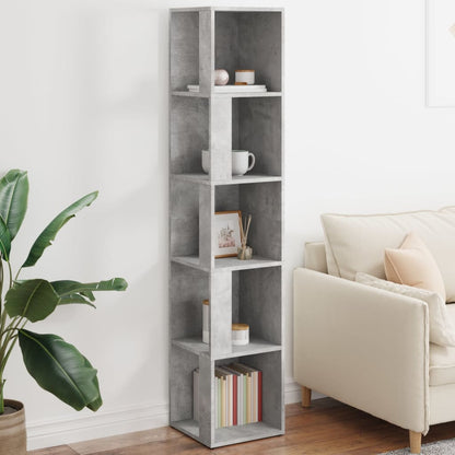 809048 vidaXL Corner Cabinet Concrete Grey 33x33x164,5 cm Engineered Wood